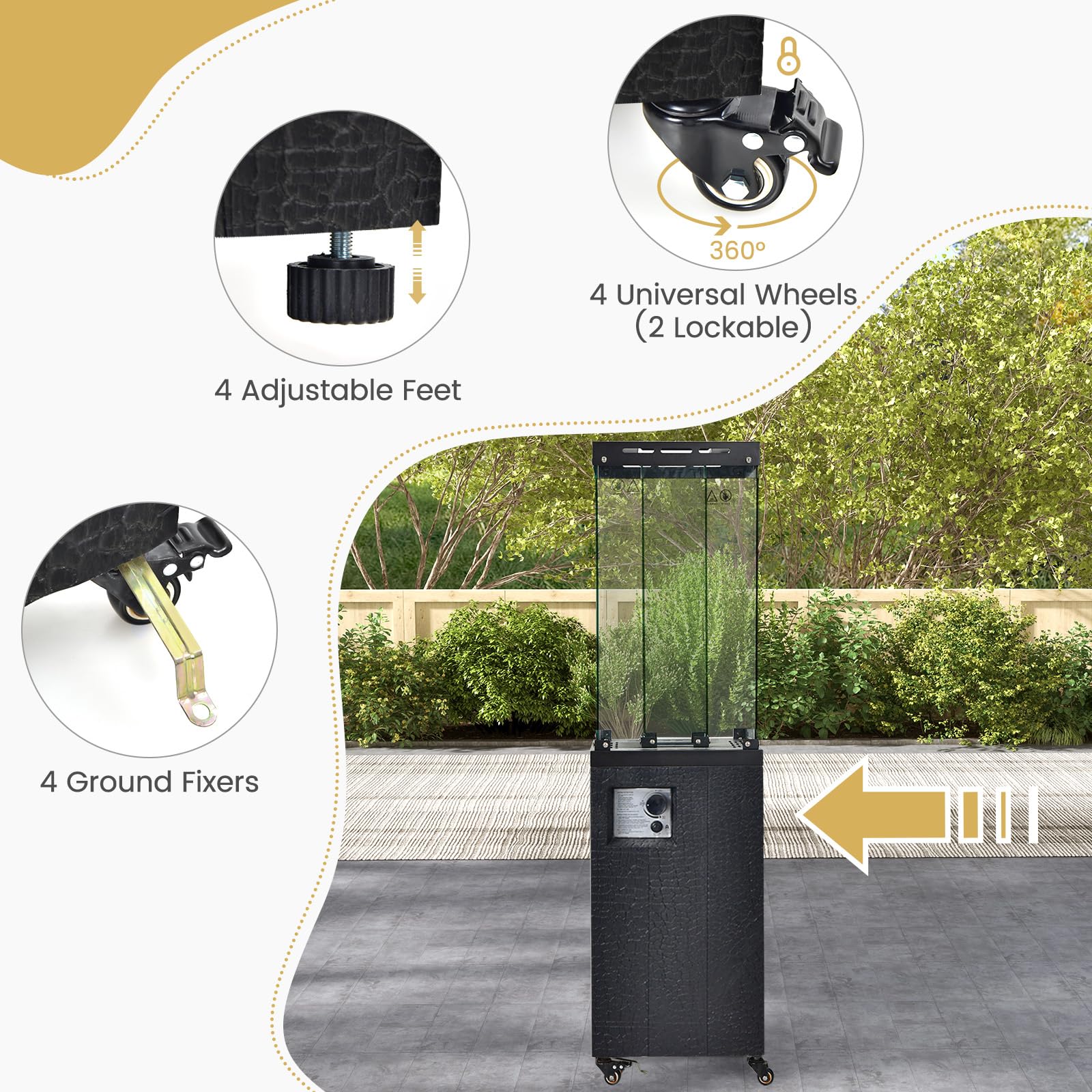 41,000 BTU Outdoor Heaters for Patio - Giantex