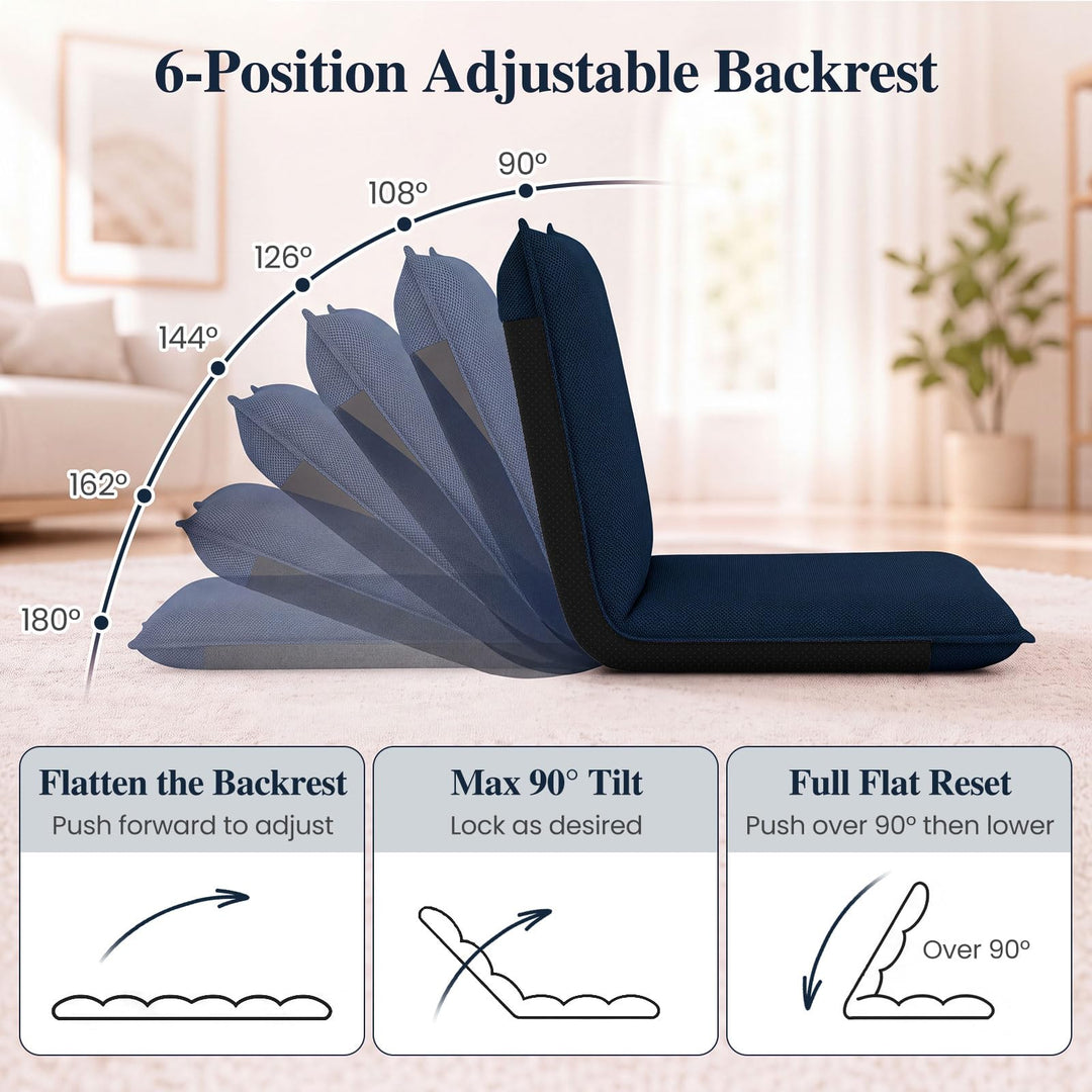 Giantex Adjustable 6 Positions Folding Lazy Man Sofa Chair Floor Chair (1/2)