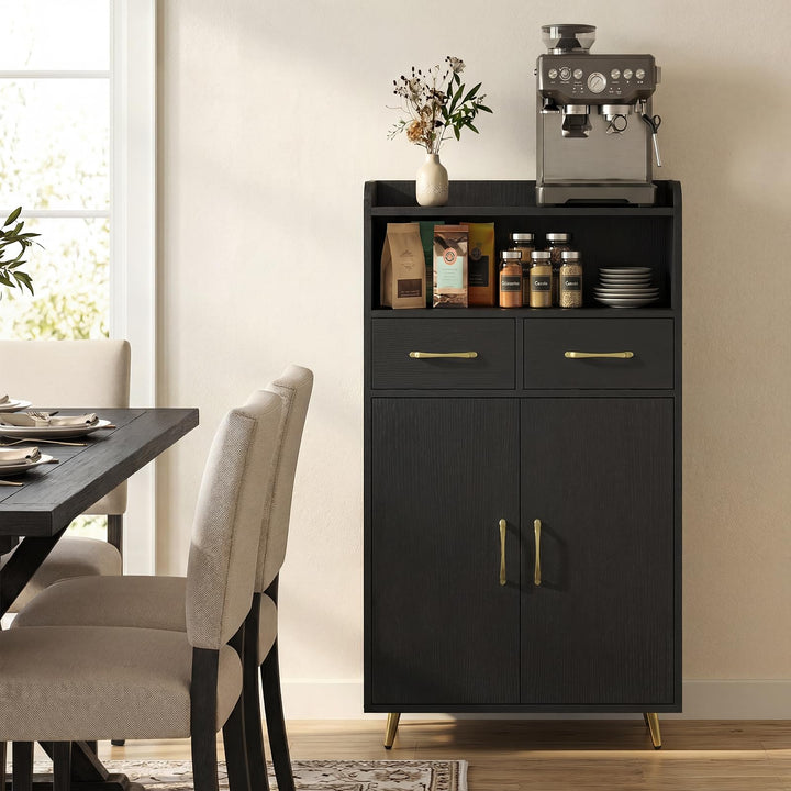 Giantex Freestanding Bathroom Storage Cabinet with 2 Drawers and 2 Doors