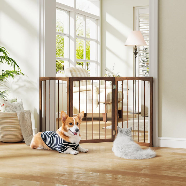 Giantex Freestanding Dog Gate for Small Medium Dogs