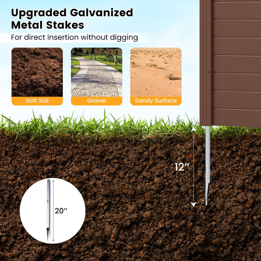 Giantex Air Conditioner Fence 2/4 Panels - 48''W x 48''H Outdoor Privacy Screen with Upgraded Metal Stakes