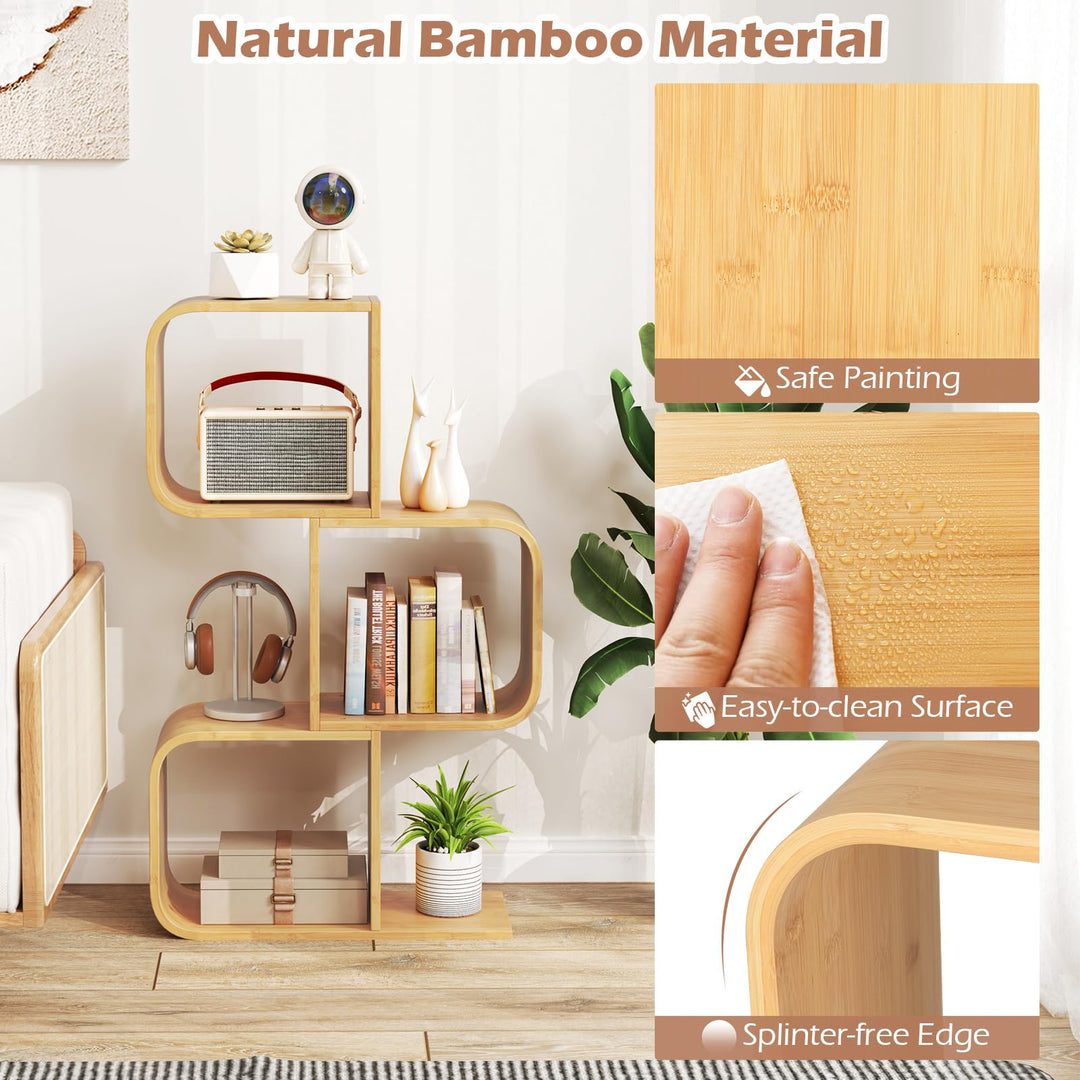 Giantex S Shaped Bookcase