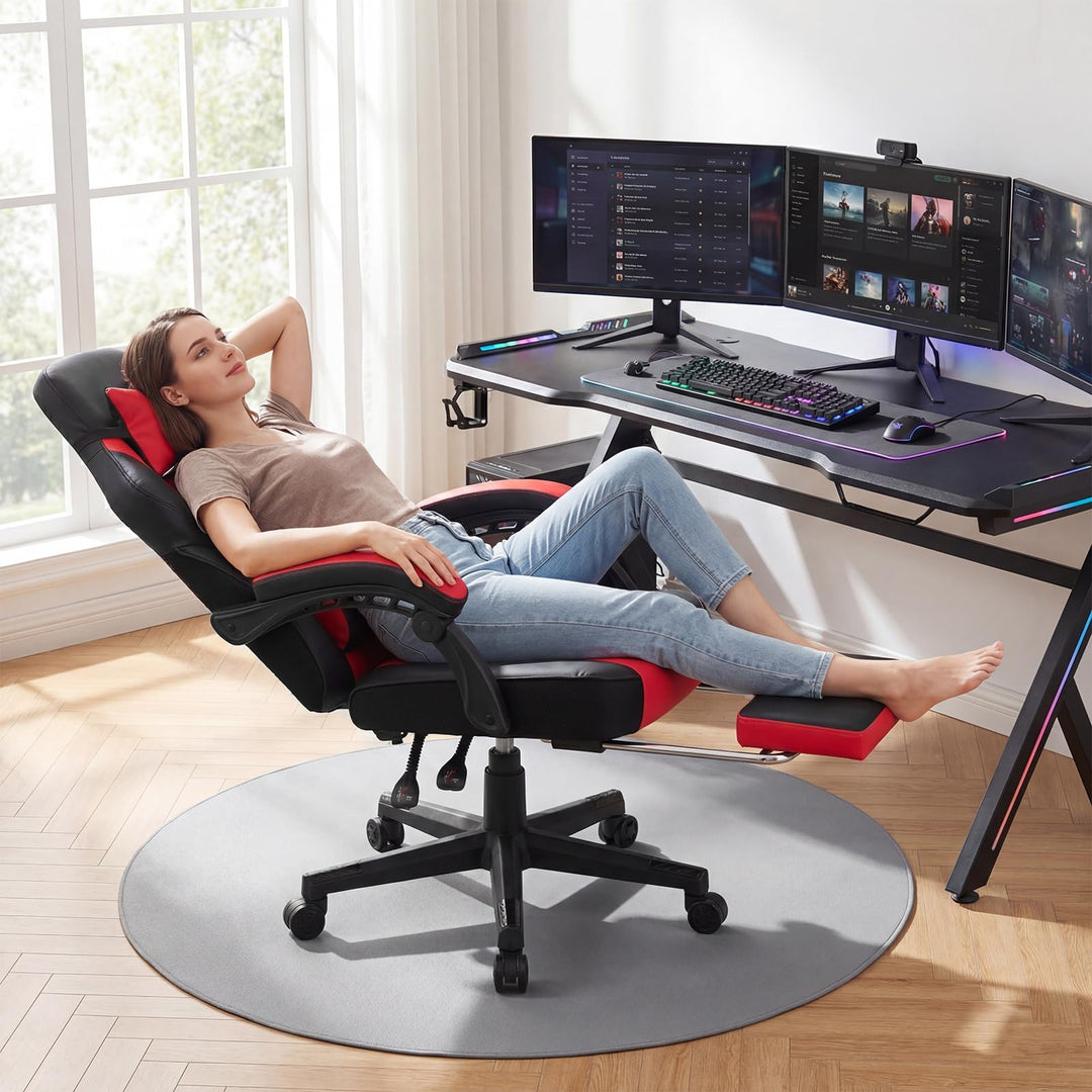 Giantex Gaming Chair | Ergonomic Video Game Chair w/Lumbar Support