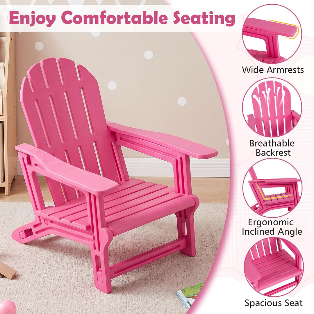 GIANTEX Kids Adirondack Chair | Kids Beach Chair for Age 3+ (1/2/4)