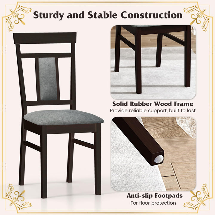 Giantex Wooden Dining Chairs Set for Dining Room Living Room