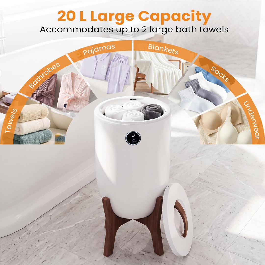 GIANTEX 20L Large Towel Warmer with Stand for Bathroom