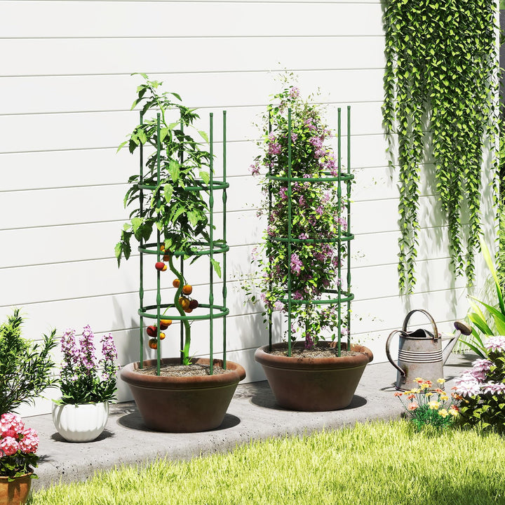 plant round trellis Giantex 2 in 1 Round Trellis for Climbing Flower Vegetable Fruit