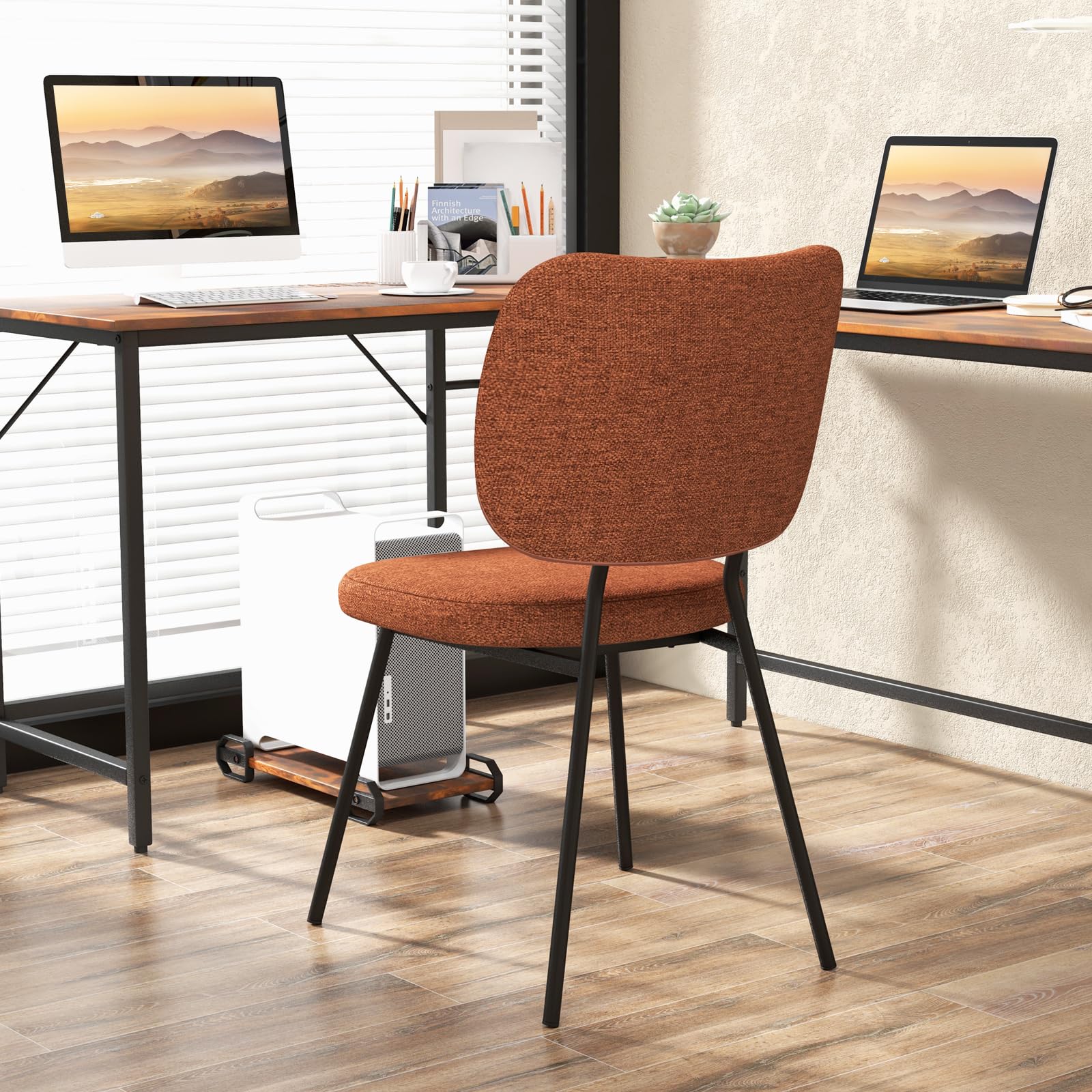 Modern Fabric Dining Chair Set of 2