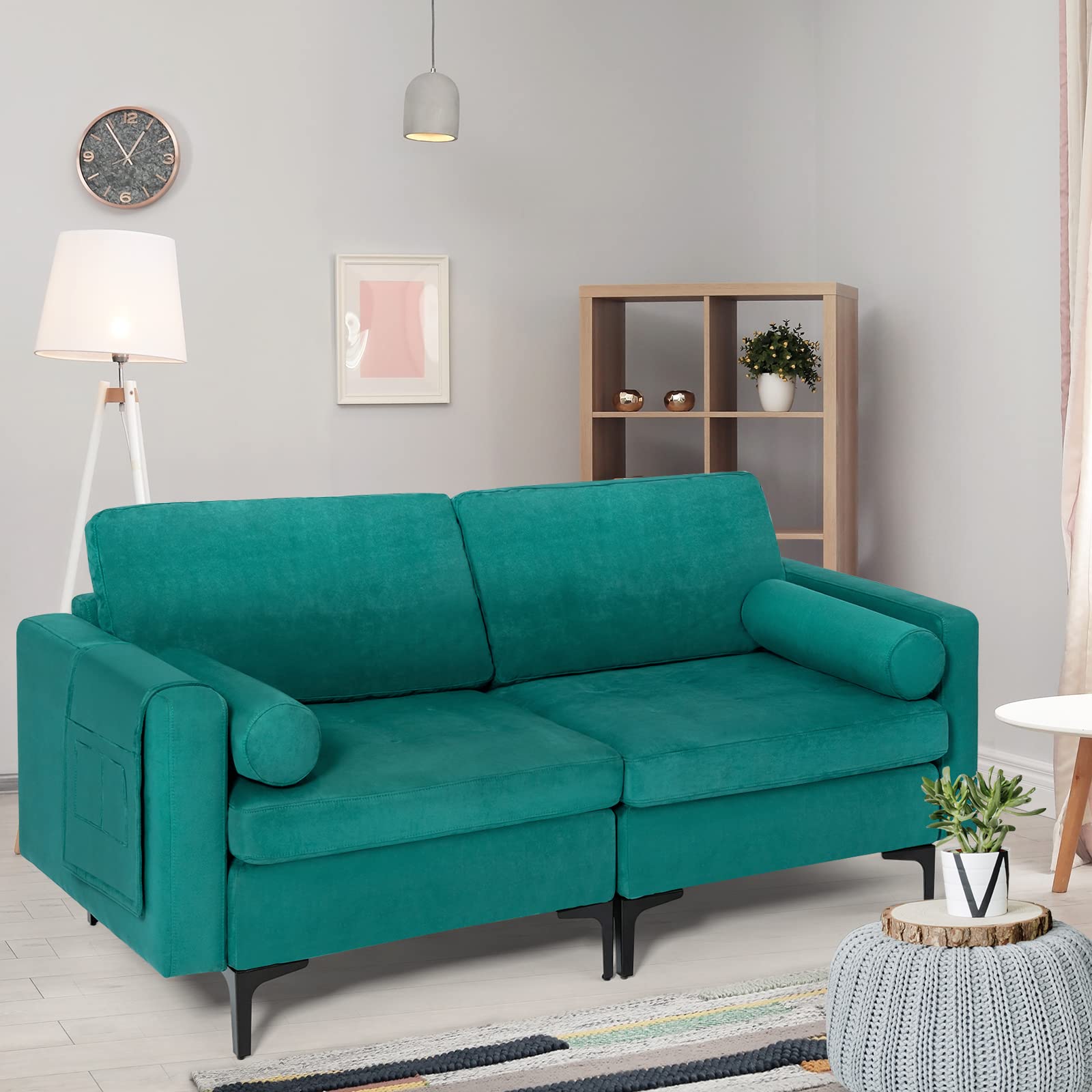 Giantex 68" Modern Loveseat, 2-Seater Sofa Couch