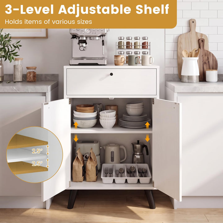 GIANTEX Kitchen Buffet Cabinet with 1 Drawer