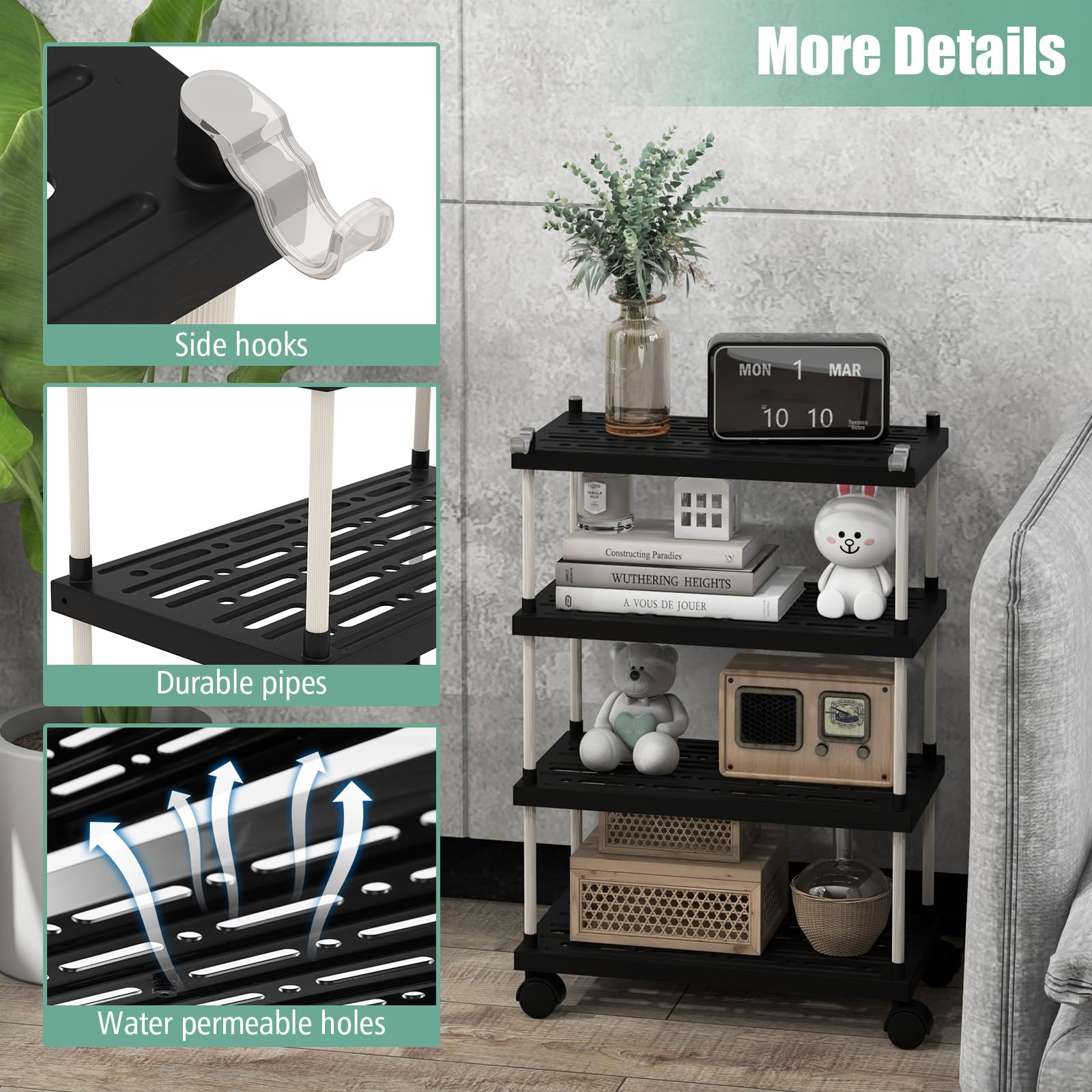 Giantex Kitchen Slim Storage Cart