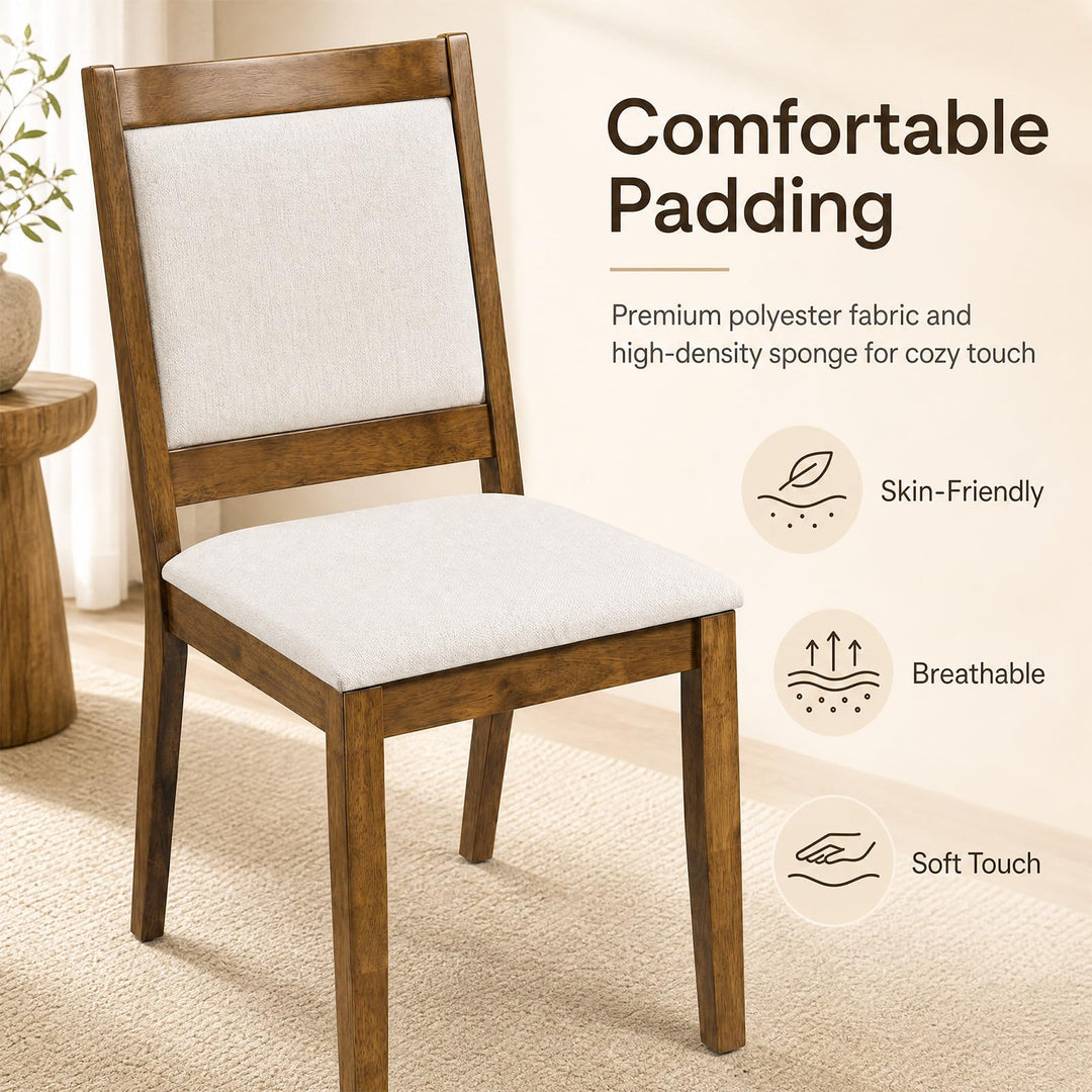 GIANTEX Upholstered Dining Chairs Set of 2 for Living Room