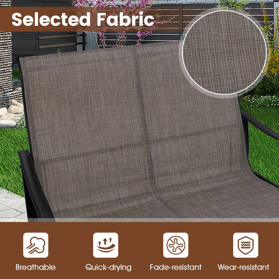 Giantex 2 Person Outdoor Glider Bench with High Backrest