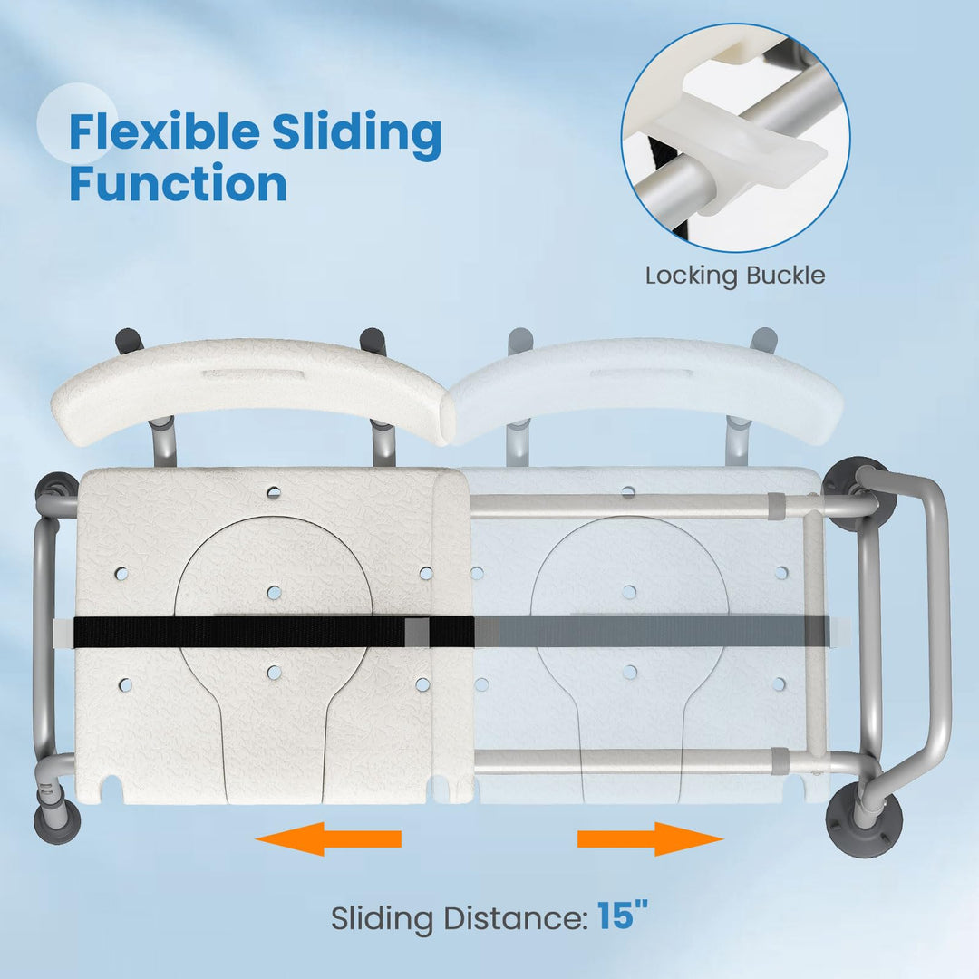 Giantex Sliding Tub Transfer Bench for Bathtub