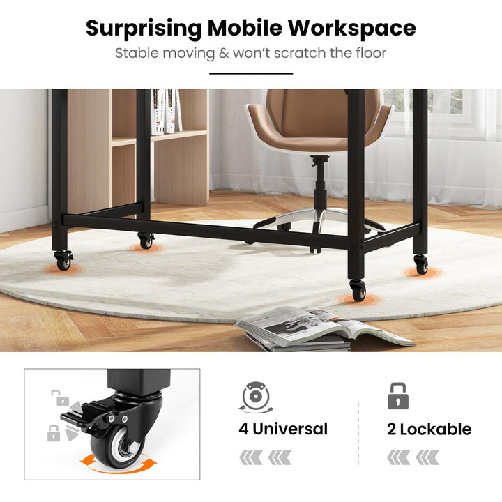 Giantex 48" Rolling Computer Desk