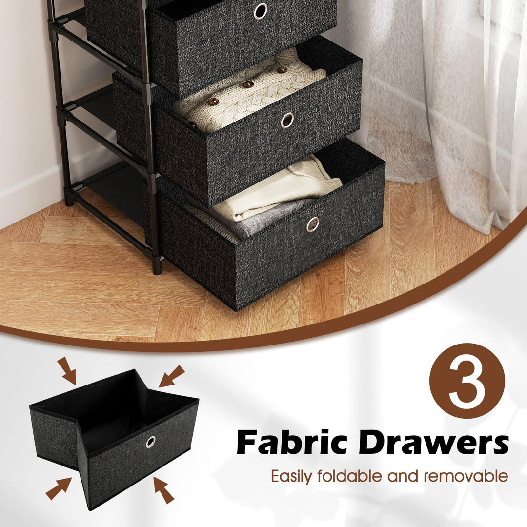 Giantex Dresser with 3 Drawers for Living Room