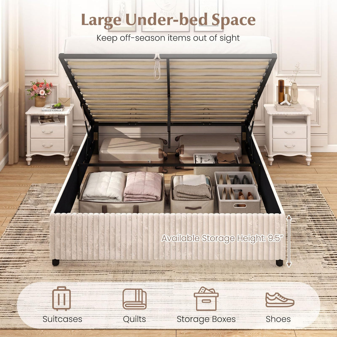 Giantex Queen Size Lift Up Storage Bed