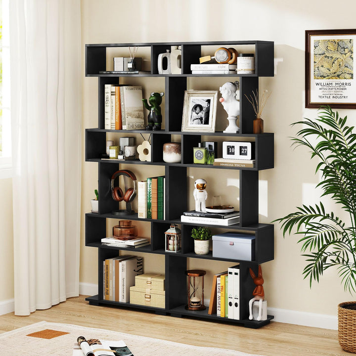 Giantex S Shaped Bookcase with 2 Anti Tipping Kits