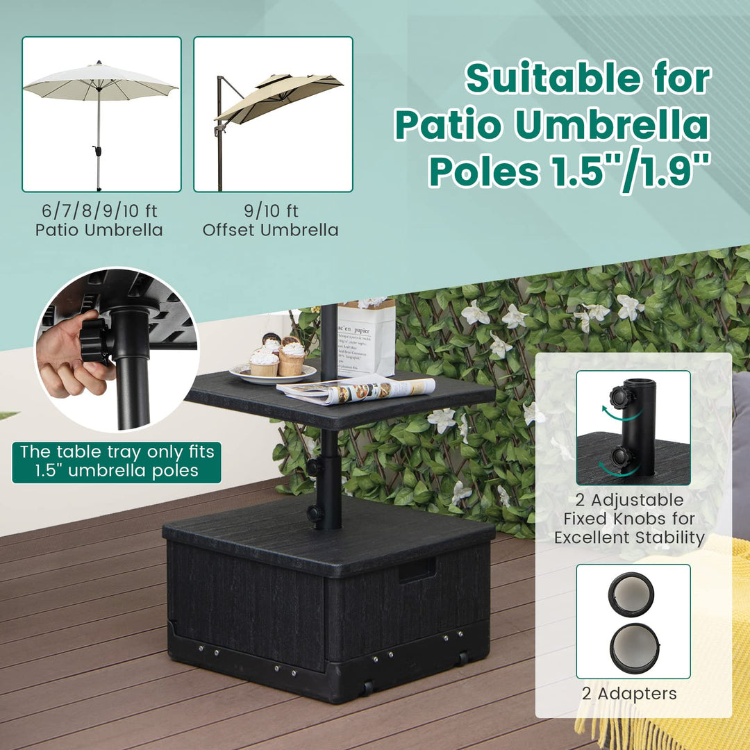 6' patio umbrella with stand Giantex Outdoor Side Table with Umbrella Stand – Giantexus