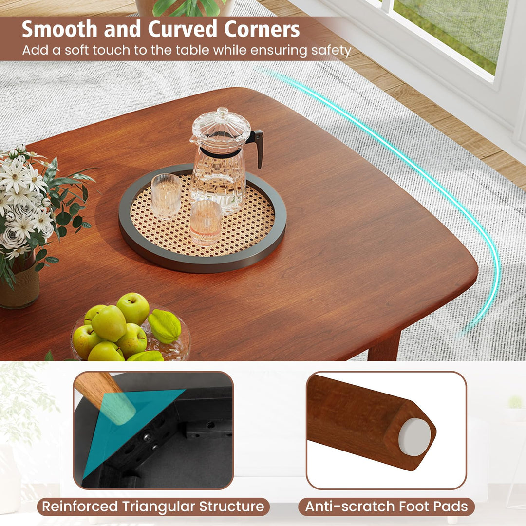 Giantex 43" x 31" Dining Table with Rubber Wood Legs
