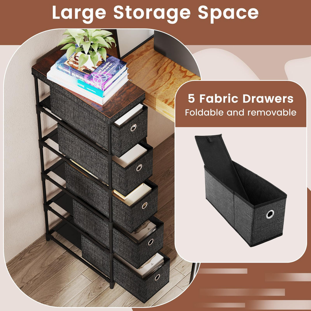 Giantex Dresser with 5 Drawers for Living Room