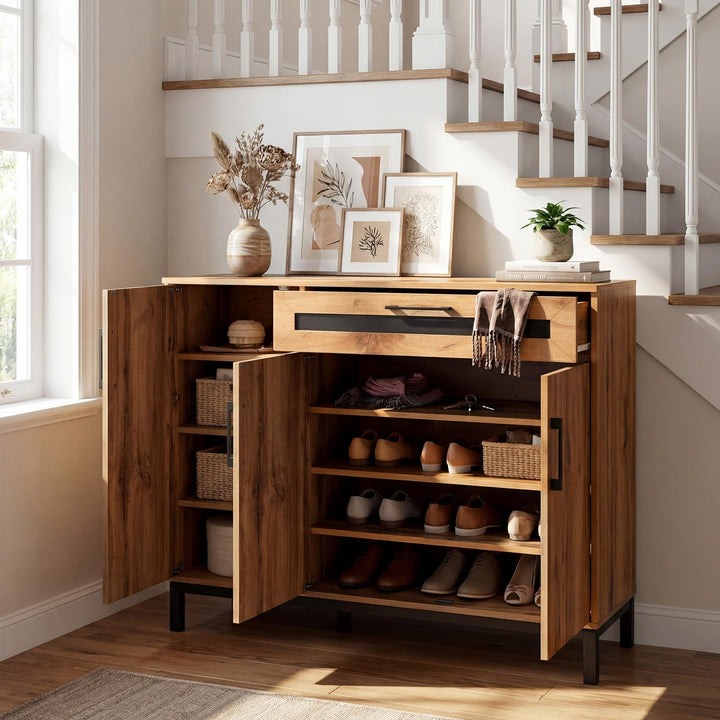 Giantex 48" Buffet Cabinet with Storage 3-Door Large Farmhouse Sideboard