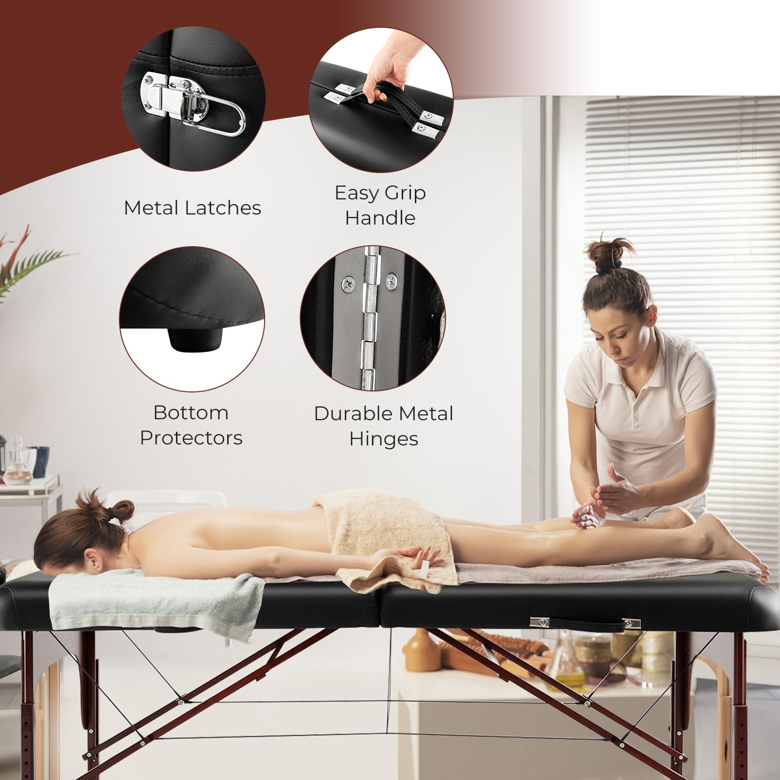 Portable Massage Table 84 Inch - Giantex