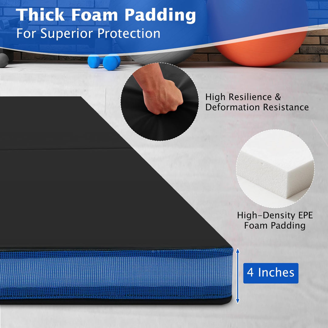Giantex 4' x 4' Folding Gymnastics Mat with Carry Handles
