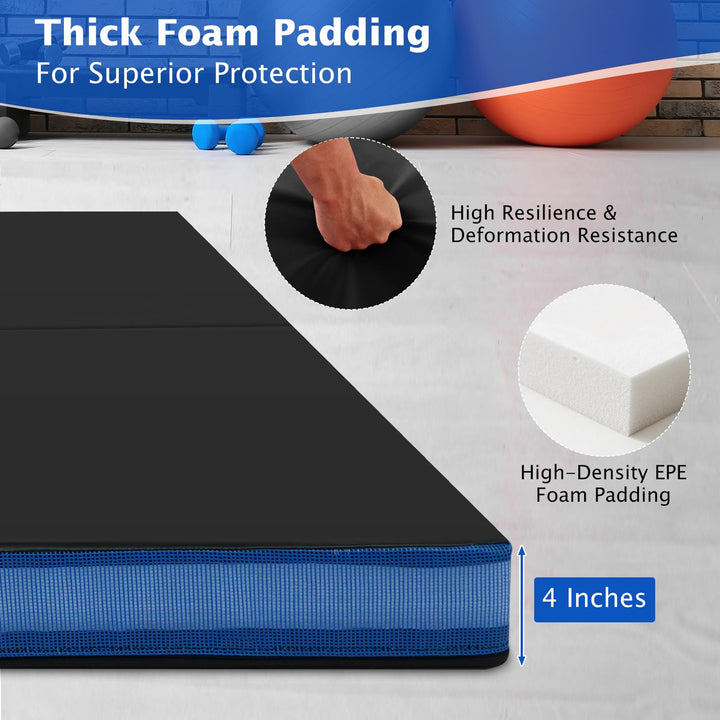 Giantex 4' x 4' Folding Gymnastics Mat with Carry Handles