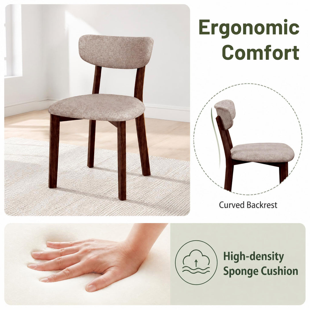 GIANTEX Wood Dining Chairs Set of 4 for Home Living Room