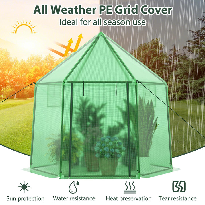 Giantex 6.5 x 5.7 x 6.3 FT Greenhouse Portable Walk in Outdoor Hot House Tent