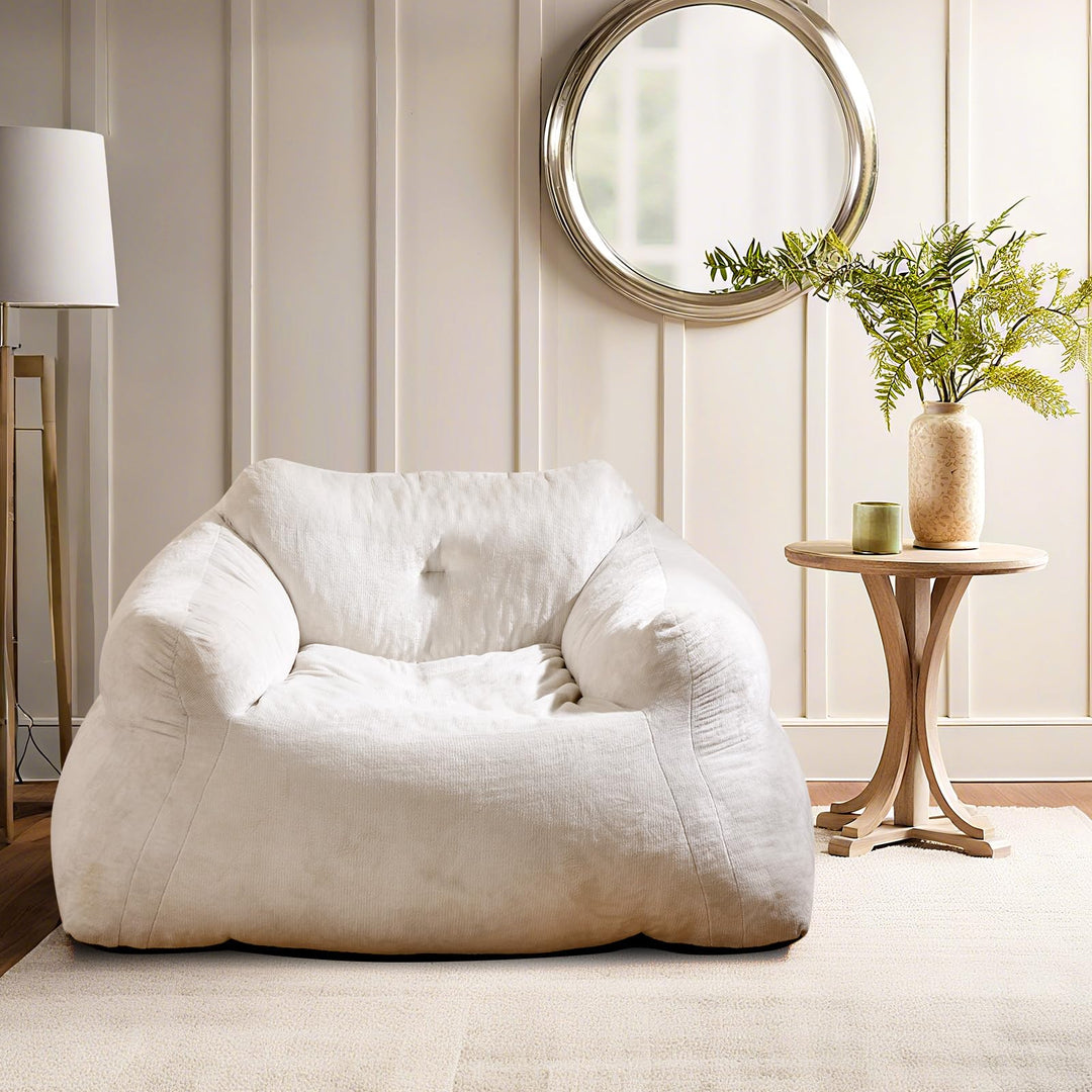 Giantex Bean Bag Chair for Adults Teens Plush Lazy Sofa with Ultra-Soft Velvet Cover & Non-Slip Bottom