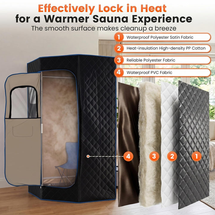 Giantex 3L Portable Steam Sauna(35.5" x 35.5" x 71" )