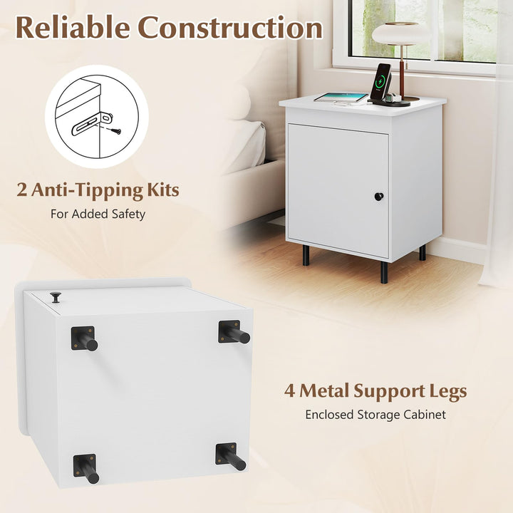 Gianex Wood Sofa Side Tables Storage Cabinet for Bedroom