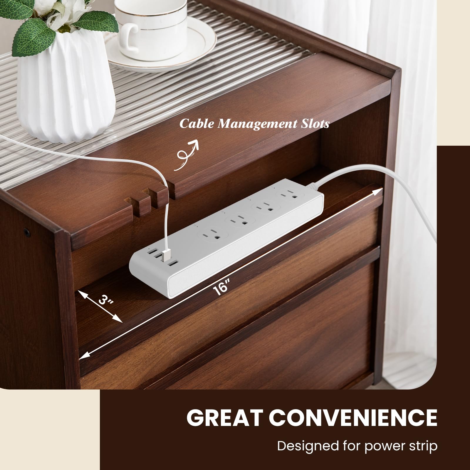 Giantex Rattan Nightstand with Drawer