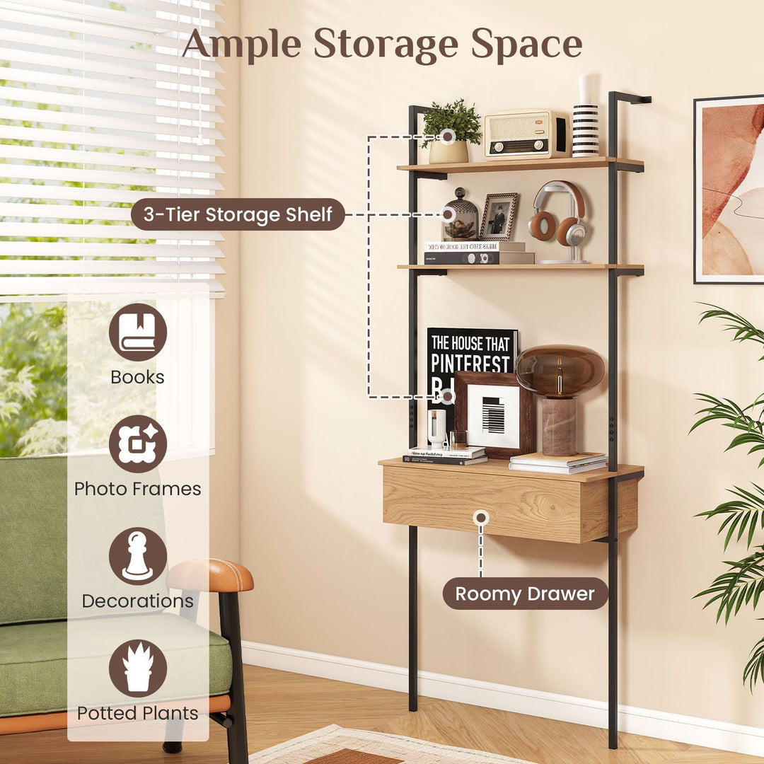 Giantex 4-Tier Ladder Bookshelf for Living Room
