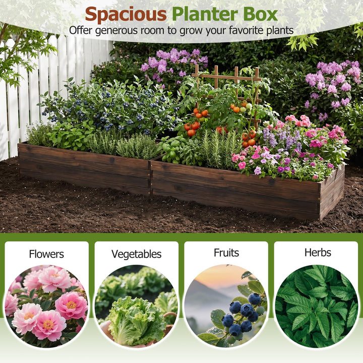 Giantex 45" x 23" Fir Wood Raised Garden Bed (1/2)