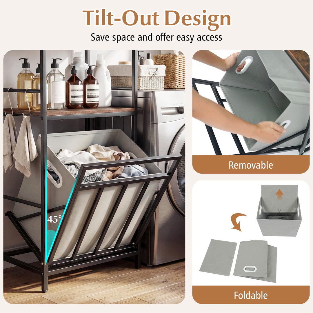 Giantex Tilt out Laundry Hamper with Removable Basket