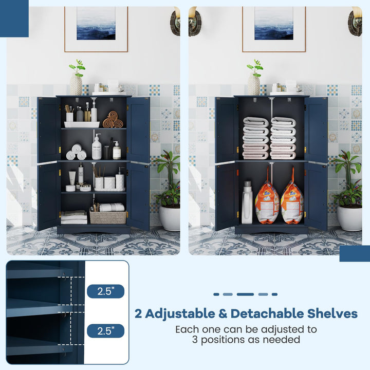 Giantex Bathroom Storage Cabinet Freestanding Floor Cabinet