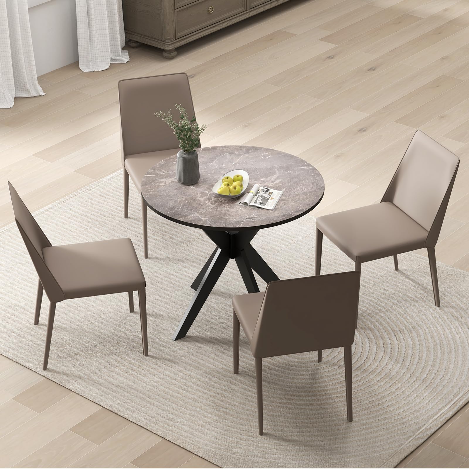 Giantex 36" Round Wood Dining Table