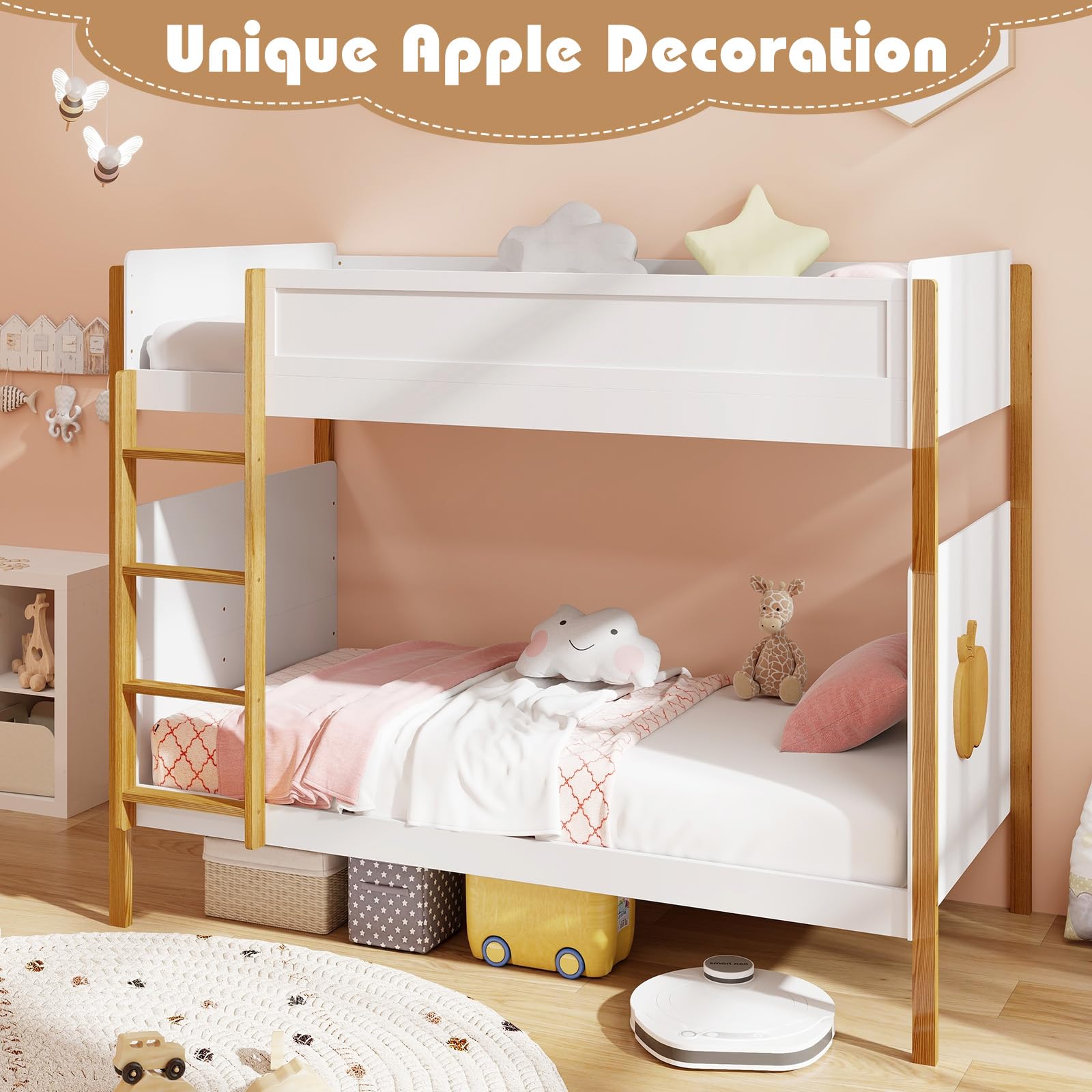 Giantex Wood Twin Over Twin Bunk Bed