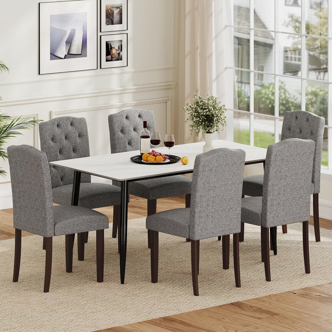 Giantex Parsons Chairs, Uphostered Kitchen Dining Chairs w/Wood Legs