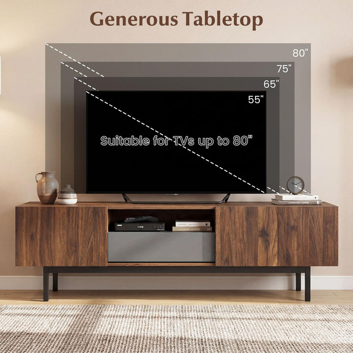 Giantex Mid Century Modern TV Stand for TVs up to 80"
