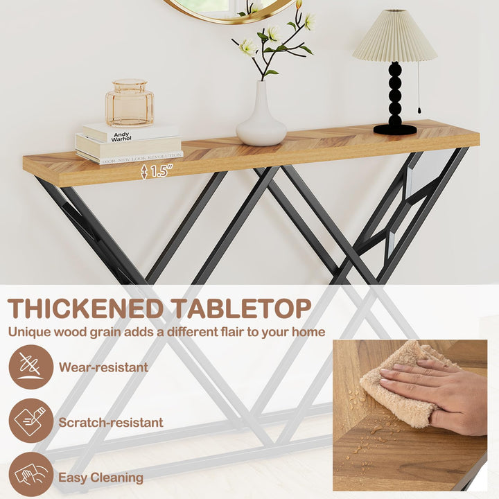 Giantex 55" Industrial Console Table for Living Room