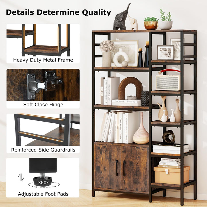 Giantex Double Wide 8-Tier Bookshelf