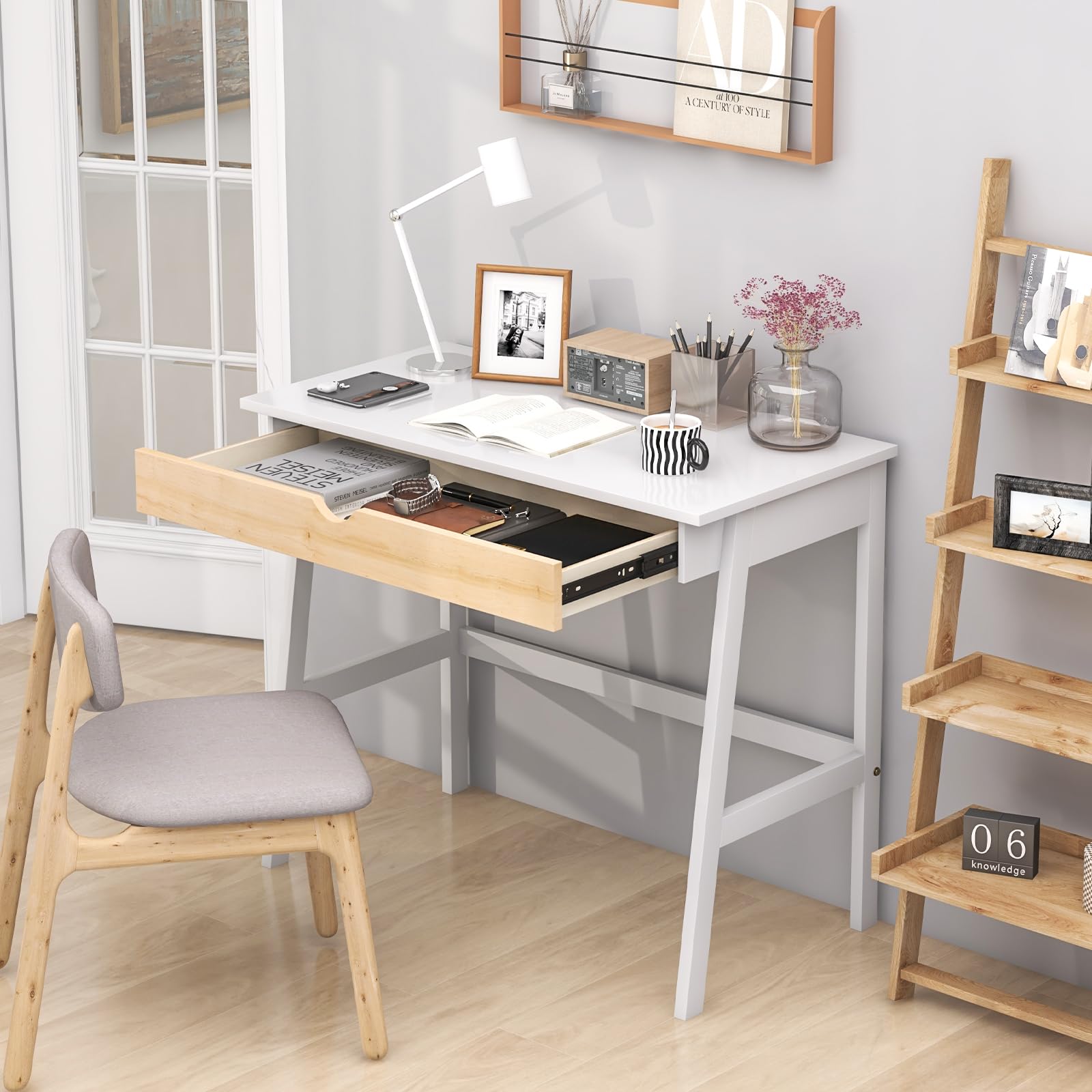 Giantex Modern Writing Desk with Drawer