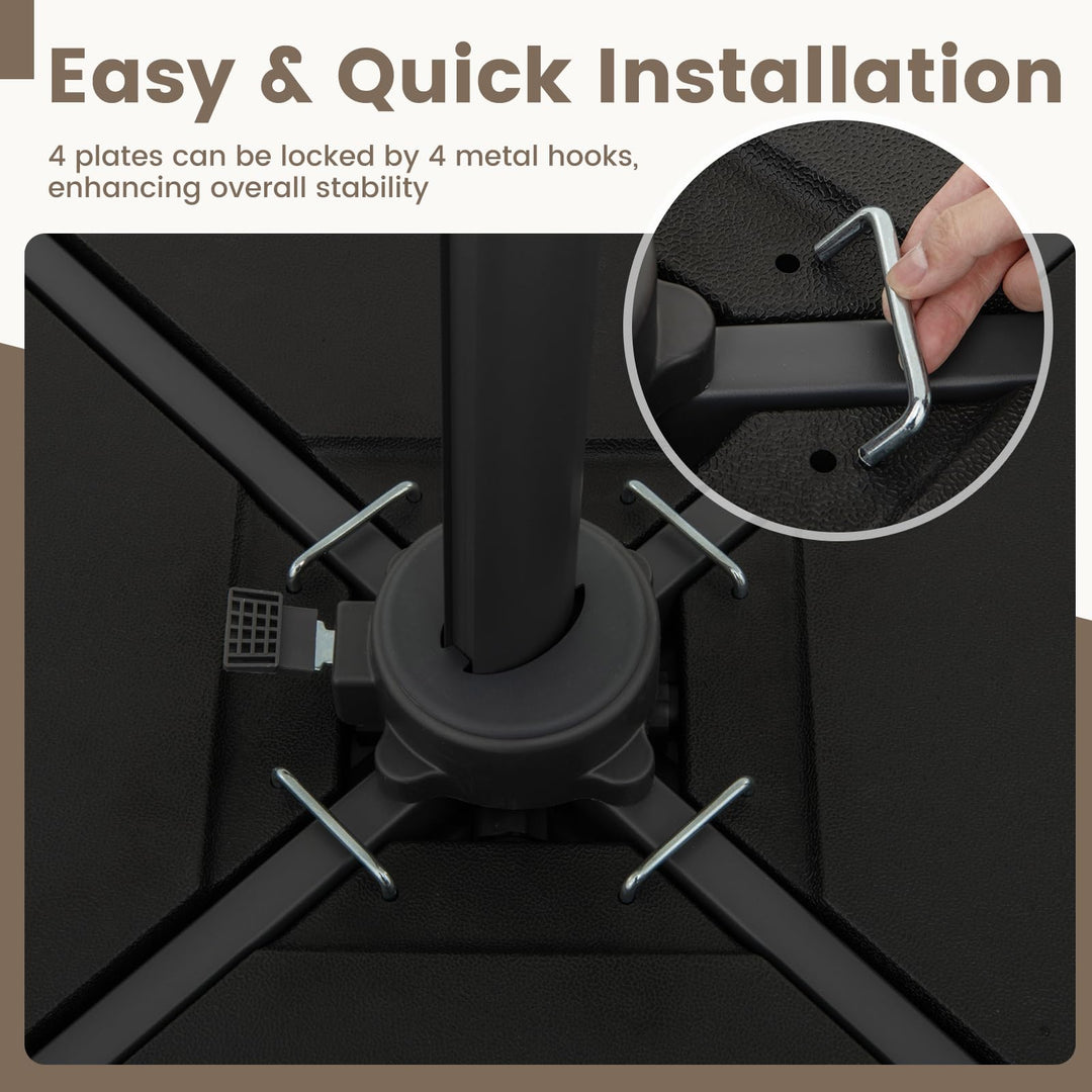 Giantex 220 lbs Fillable Patio Offset Umbrella Base