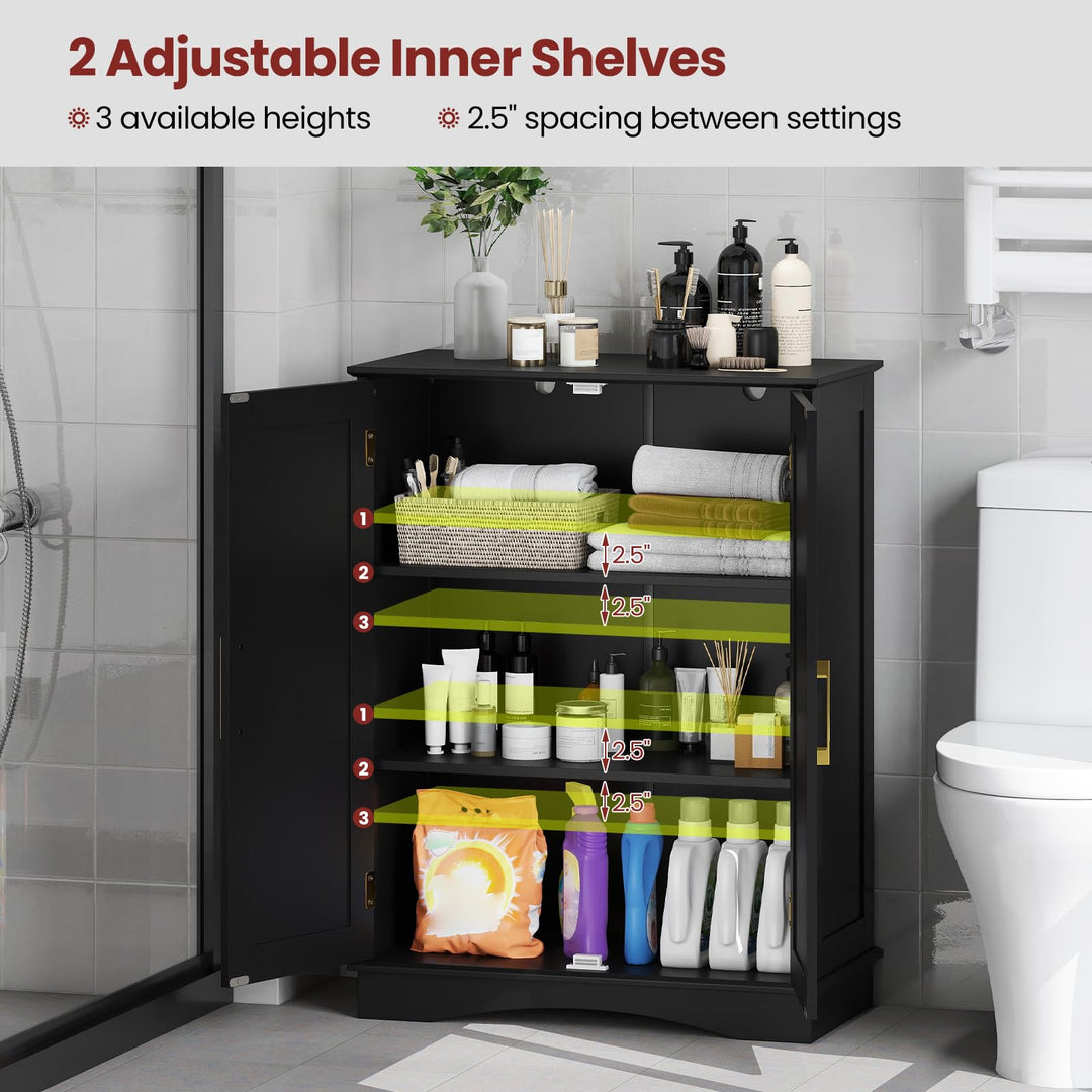 Giantex Bathroom Storage Cabinet Modern 31.5" Cupboard with Adjustable Shelves