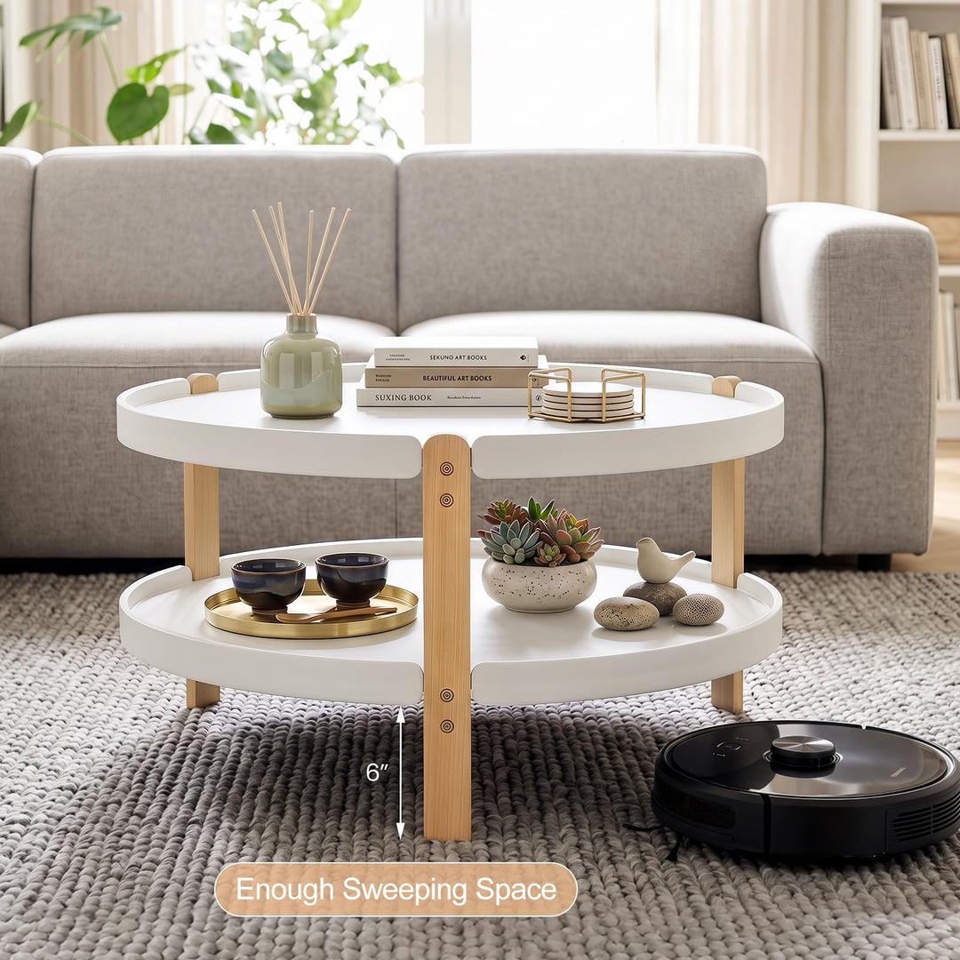 GIANTEX 31" Round Coffee Table for Living Room