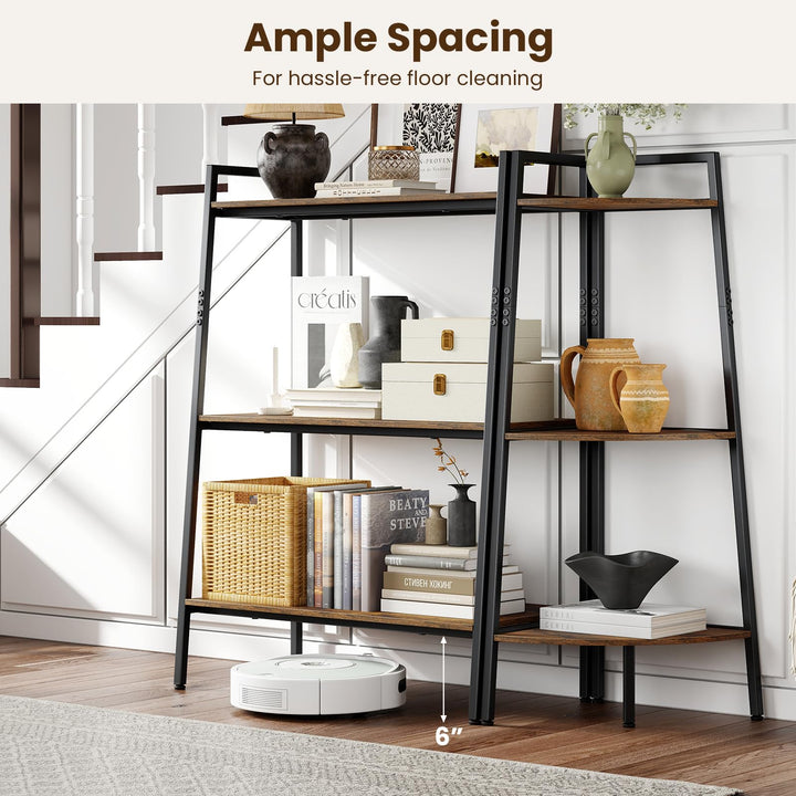 GIANTEX 43.5" Tall 3-Tier Ladder Shelf &amp; Corner Shelf Set